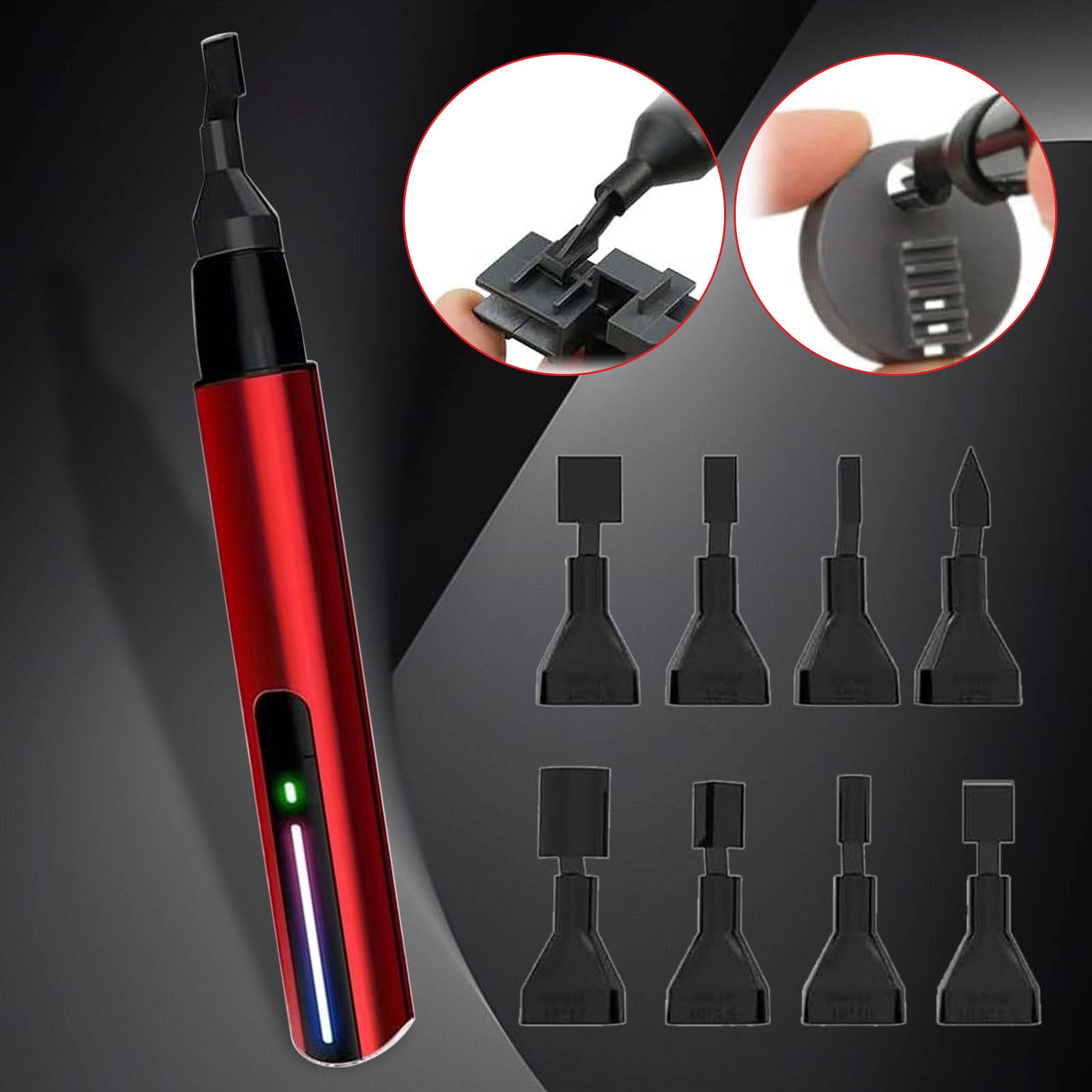 Birdeem Usb To Mini Usb, Reciprocating Sander Usb Charging Electric Sanding Pen Mini Pen Sander with 8Pcs Sanding Head 3 Gears Adjustable Portable Polishing Machine for Small Sandings