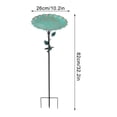 thumbnail image 3 of Bird Bath for Outside, Metal Birdbath Freestanding Bird Bath & Birdfeeder with 3-Pronged Base, Using for Outdoors Garden Patio Yard, Green(10.2 x 32.2 Inch), 3 of 9
