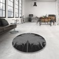 thumbnail image 4 of Ahgly Tapis d'Intérieur Lavable en Machine Carré Noir Charbon, 6 Pieds Carré, 4 of 7