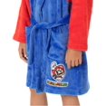 thumbnail image 3 of Nintendo Super Mario Boys Blue Hooded Bathrobe, 3 of 7