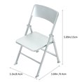 thumbnail image 2 of Shisuyan Chaise Pliante de Maison de Poupée Argent 2 Pcs 5.89x3.69x3.30 Po, 2 of 9