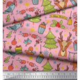 thumbnail image 3 of Soimoi Cotton Poplin Fabric Gift Box,Snowman & Tree Christmas Print Fabric by Yard 56 Inch Wide, 3 of 3
