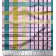 thumbnail image 1 of Soimoi Pink Rayon Fabric Check Check Print Sewing Fabric Yard 42 Inch Wide, 1 of 5
