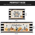 thumbnail image 3 of Cute Halloween Kitchen Rugs and Mats Non Skid Washable Set of 2, Happy Orange Pumpkin Spider Web Kitchen Floor Mats, Black Stripes Kitchen Runner Rug, Autumn Vintage Kitchen Decor, 3 of 6