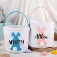 thumbnail image 4 of Popular Home Essentials, Personalized Easter Baskets Custom Name Easter Bunny Basket Large Capacity Thickened Bottom Great for Easter Egg Games Easter, 4 of 4