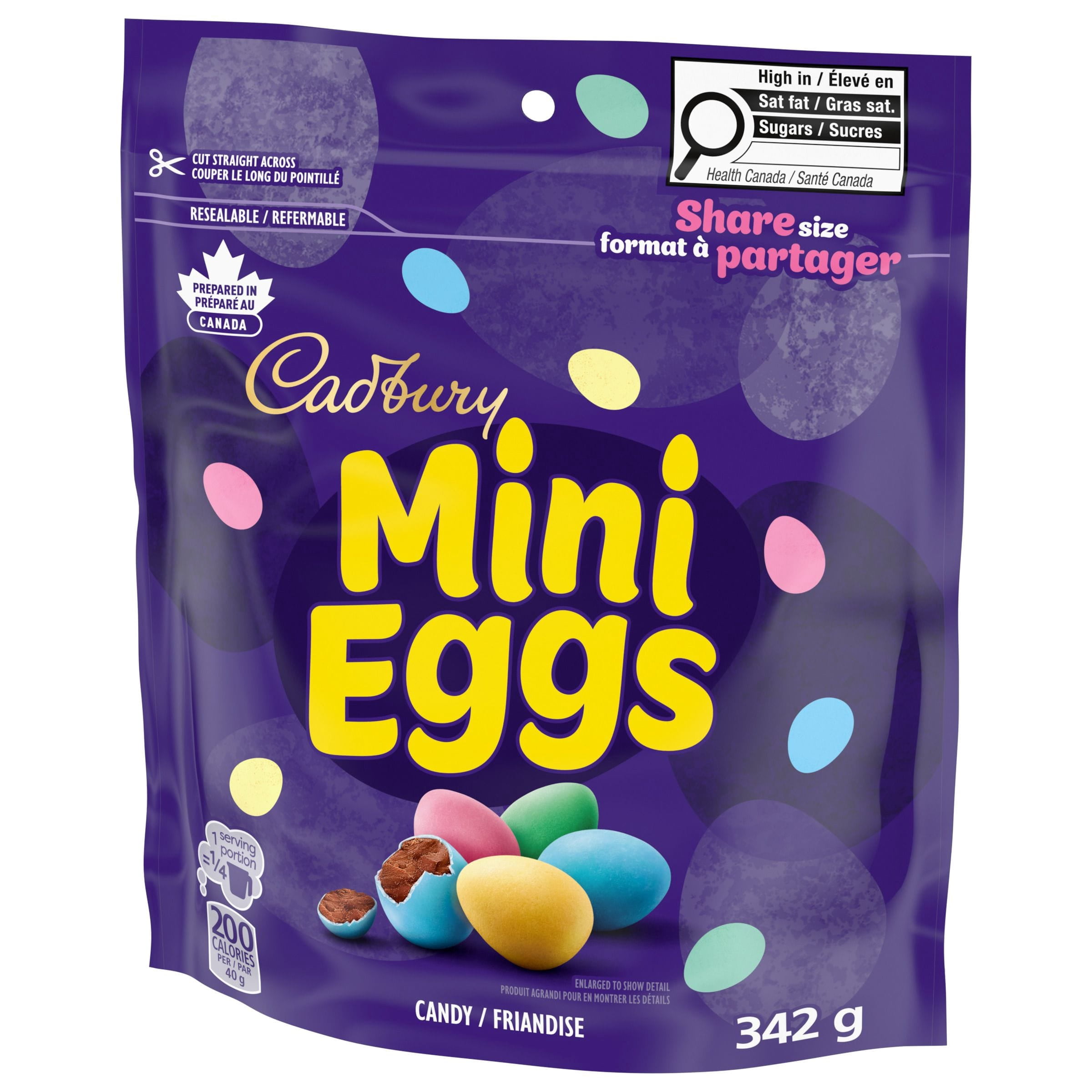 CADBURY Mini Eggs, CADBURY Mini Eggs Chocolatey Candy, CADBURY Mini Eggs Chocolate Bag, 342 g