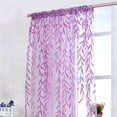 thumbnail image 4 of Iumwxz Rideaux Voile Pièce Fenêtre Rideau Voilage Panneau Draperies Rideau PP S Rideaux Occultants Violet Offres des Fêtes, 4 of 9