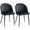 Black, variant on HOMCOM Dining Chairs Set of 2, Mid-Back Velvet-touch Upholstery Side Chair