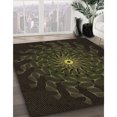 thumbnail image 3 of Ahgly Company Tapis d'Intérieur Lavables en Machine, Ronds Transitionnels de Zone Grise de Minuit, Ronds de 6 Pi, 3 of 7