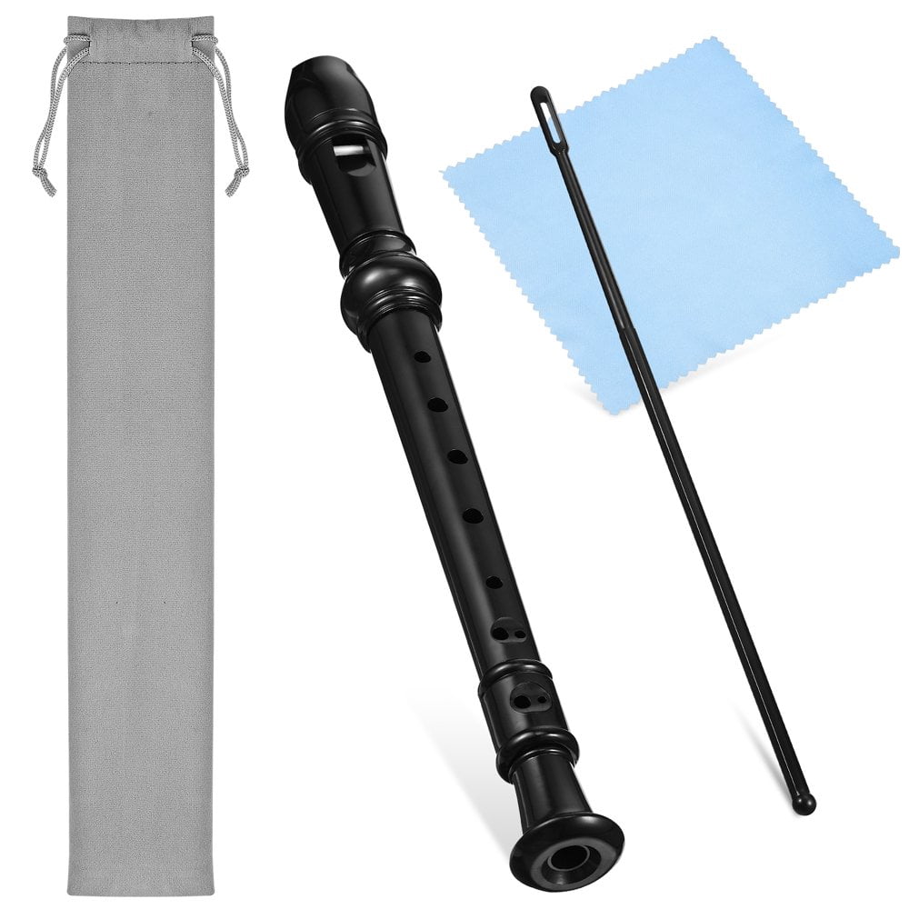 Estbridge 1 Set Recorder Flute 8 Hole Clarinet Instrument with Cleaning Rod Cleaning Cloth And Storage Bag