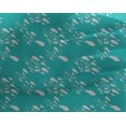 thumbnail image 3 of oneOone Georgette Viscose Turquoise Blue Fabric Fish Ocean Sewing Material Print Fabric By The Yard 42 Inch Wide, 3 of 3
