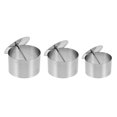 thumbnail image 1 of Shisuyan Round Dish Modeling Molds Stainless Steel 3Sets 3.15X3.15X2.0In, 1 of 8