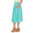 thumbnail image 4 of (mint, l) - White Mark Women's Flared Midi Skirt, 4 of 6