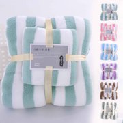 Wzzjkit Coral Velvet Absorbent Bath Towels for Adults Face Towel Bath Towel Set Soft Comfortable Bathroom Towel Set Highly Absorbent Soft Bathroom Towels Set