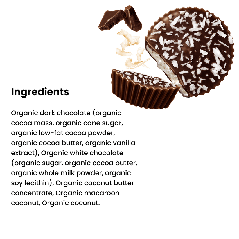 CHOCXO Organic Dark Chocolate Coconut Cups 98g