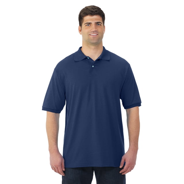 Jerzees T-Shirt de Sport en Jersey à Manches Courtes pour Homme SpotShield, TG, J Bleu Marine