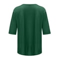 thumbnail image 5 of CFLVAEK T-Shirts pour Femmes à Manches 1/2 Longueur pour l'Été, Décontractés, Unis, Coupe Ample, Basiques, Col Ras du Cou, 5 of 5