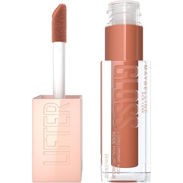 Maybelline New York Lifter Gloss, Brillant à lèvres hydratant à l'acide hyaluronique, toffee ,5.4 ml