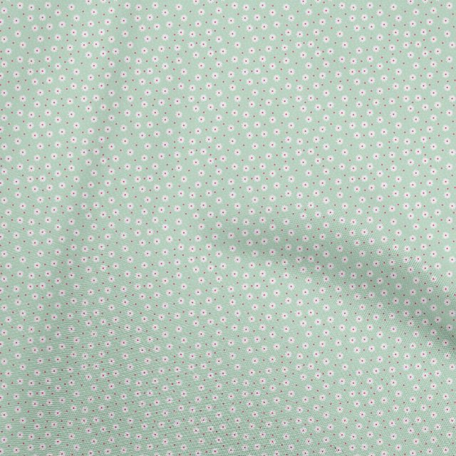 oneOone Polyester Spandex Mint Green Fabric Floral Craft Projects Decor Fabric Printed By The Yard 56 Inch Wide