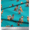 thumbnail image 3 of Soimoi Polyester Crepe Fabric Beagle,Cane Corso & English Cocker Spaniel Dog Printed Fabric 1 Yard 52 Inch Wide, 3 of 5