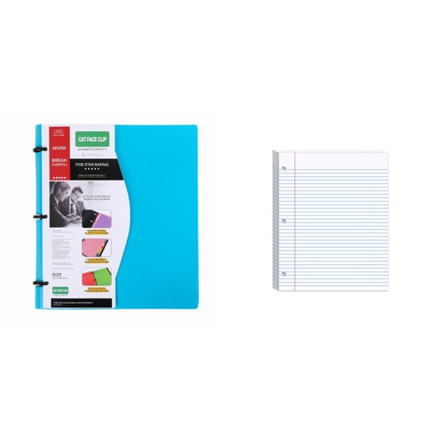 Refillable Notebook + Study App, College Ruled Paper Tabs and Dividers for Women Teachers Work, School & Office Supplies