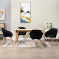 thumbnail image 1 of vidaXL Dining Chairs 4 pcs Black Fabric, 1 of 5