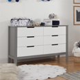 thumbnail image 2 of Carter's By DaVinci Colby Commode Double à 6 Tiroirs en Gris et Blanc, 2 of 11