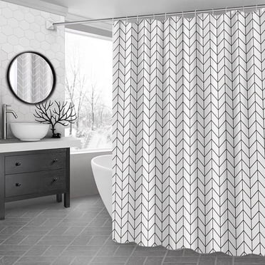 Waterproof PEVA Shower Curtain with Grommets, No Punch Needed, Reinforced Hem for Bathroom, Toilet Partition, or Dorm, Machine Washable and Fade-Resistant