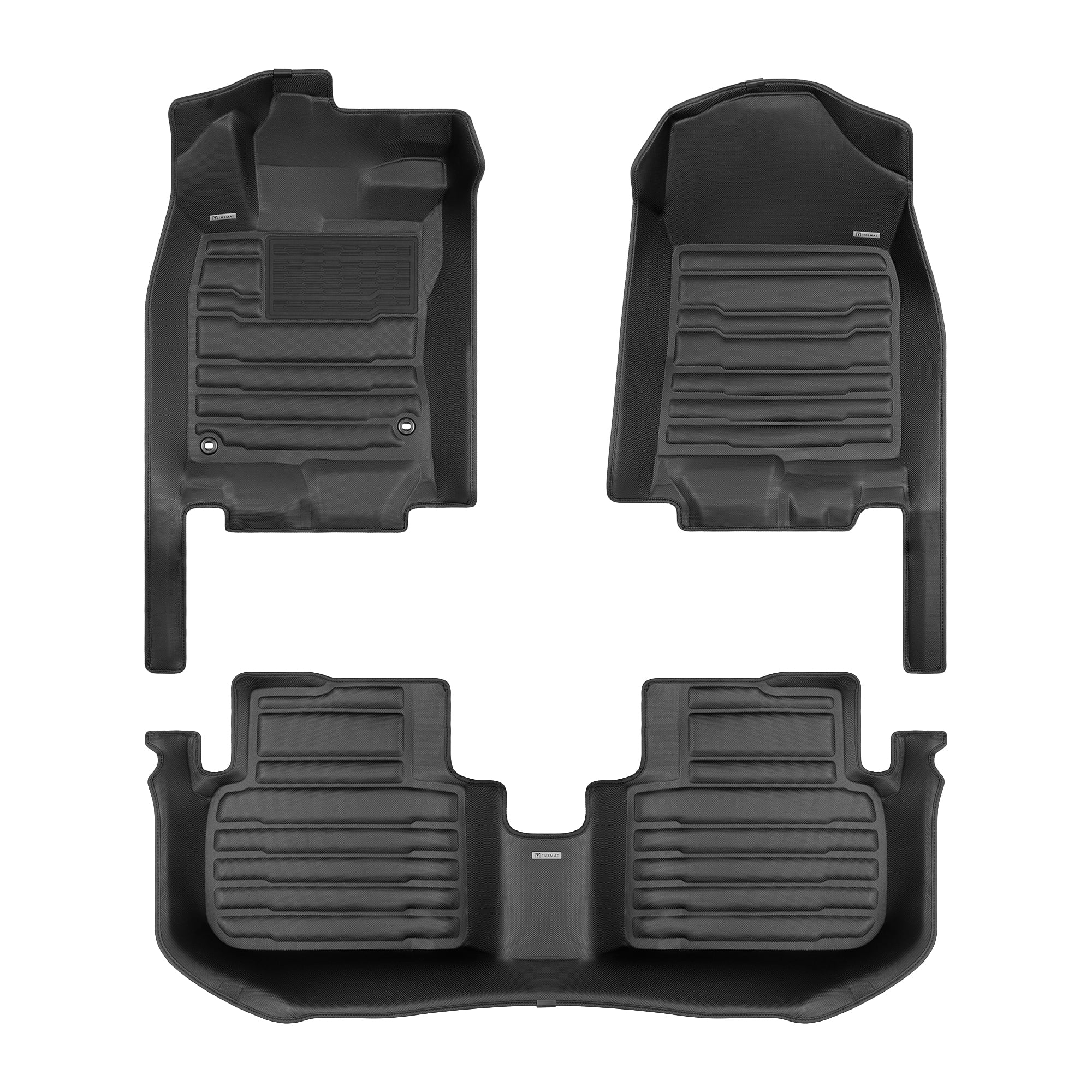 TuxMat - For Honda Civic Sedan 2022-2026 Models - Custom Car Mats - Maximum Coverage, All Weather, Laser Measured - This Full Set Includes 1st and 2nd Rows