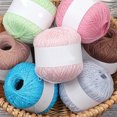 thumbnail image 2 of Knitting Thread Cotton Crochet Yarn Embroidery Clothes Sweater crochet knitting cotton thread Tapestry Weave Line DIY Accessory, Fruit Green, 2 of 6
