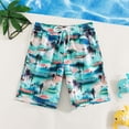 thumbnail image 2 of MIASHUI Boys Swim Trunks Summer Print Shorts Beachwear Clothes,Blue,8-9 Years, 2 of 6