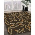 thumbnail image 3 of Ahgly Tapis Rond Lavable en Machine Intérieur Transitionnel Gris Minuit, 7 Pieds Rond, 3 of 7