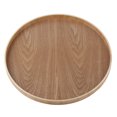 thumbnail image 3 of Round Shape Solid Wood Tea Coffee Snack Food Meals Serving Tray Plate Restaurant Trays Wooden, 3 of 10