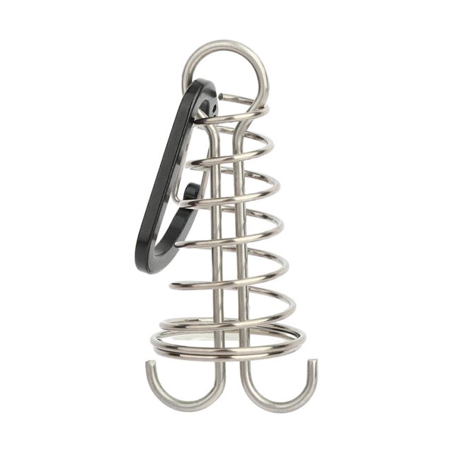 Peg de Pont Octopus en Forme de Ressort Réglable en Spirale Durable Camping en Plein Air Pieuvre Boucle de Corde avec Crochet Mousqueton pour la Randonnée