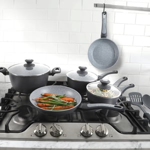 "Oster Bastone 10-Piece Speckled Cookware Set<br>"