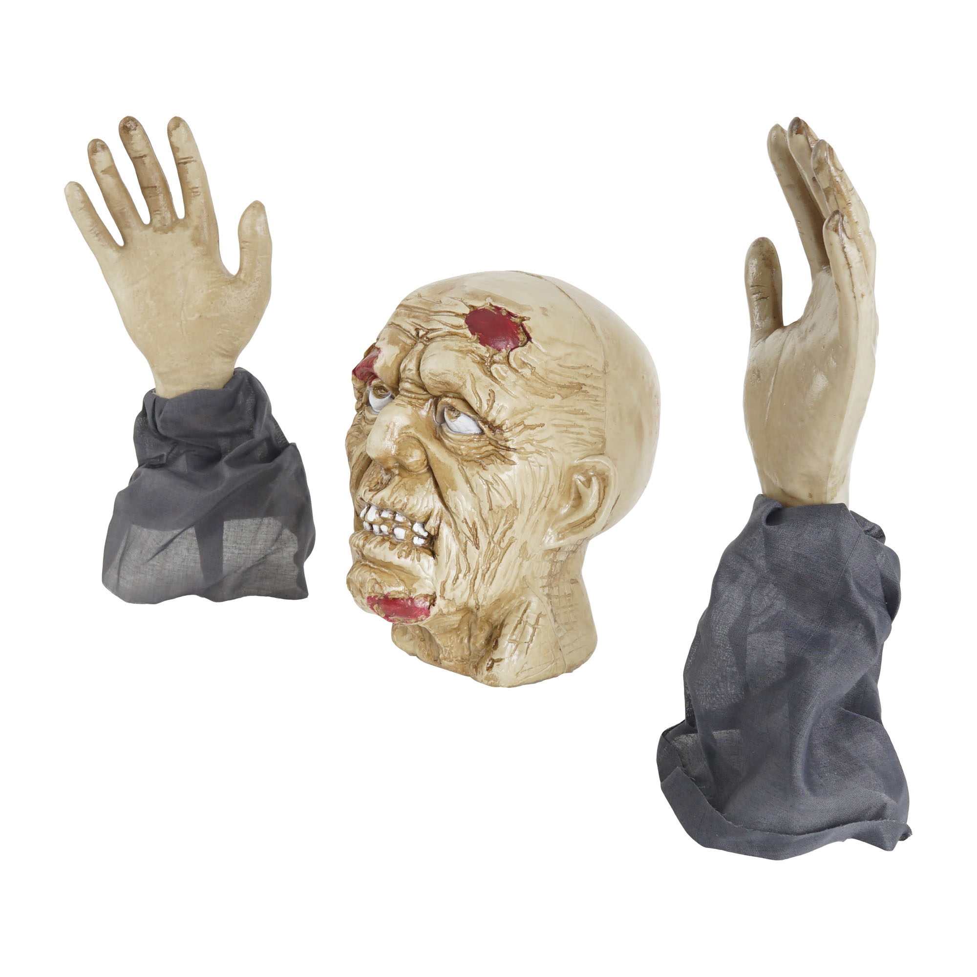 Casse-citrouille zombie gris Way-To-Cel PL pour décorations de cimetière, accessoires de fête, taille unique