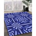 thumbnail image 3 of Ahgly Tapis Rectangulaire Lavable en Machine Intérieur Transitionnel Bleu Ciel, 2 Pieds x 4 Pieds, 3 of 7