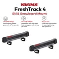 thumbnail image 2 of Yakima FreshTrack 4 Universal Roof Top Mount Ski and Snowboard Rack, Black, 2 of 9