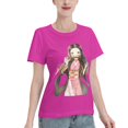 thumbnail image 2 of T-Shirt Basique à Manches Courtes pour Femmes Demon Slayer Blade Nidouzi, 2 of 6