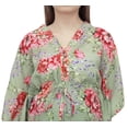 thumbnail image 2 of Bimba Robe Maxi de Maternité Imprimée Verte à Cordon pour Mamans, Caftan d'Allaitement-26, 2 of 7