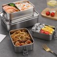 thumbnail image 5 of Dishwasher Safe Stainless Steel Food Containers, Reusable Metal Lunch Boxes with Leak Proof Lockable Clips & Airtight Silicone Ring, Eco-Friendly & Non-Toxic (6.5*4.7*2.4 Inches), 5 of 5