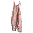 thumbnail image 2 of LOVZFMLL Women's Jumpsuit, Printed Summer Sleeveless Backless Loose Long Romper Pink, 2XL, 2 of 5