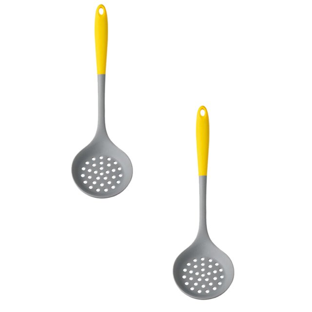 Oleegame 2PC Kitchen Utensils Set New Two Color All Pack Silicone Soup Spoon Colander Non Stick Pot Spatula Home Cooking Kitchenware Set
