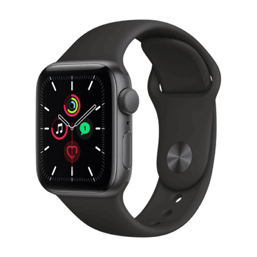 Refurbished - Apple Watch SE (1st Gen) 40mm GPS Smart Watch - Space Gray Aluminum Case with Black Sport Band