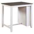 thumbnail image 2 of Topline Home Furnishings Multi-Functional White 3pc Dining Set, 2 of 5