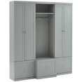 thumbnail image 1 of Crosley Furniture Harper Ensemble de Rangement Moderne en Bois pour Entrée, 3 Pcs, Gris, 1 of 18