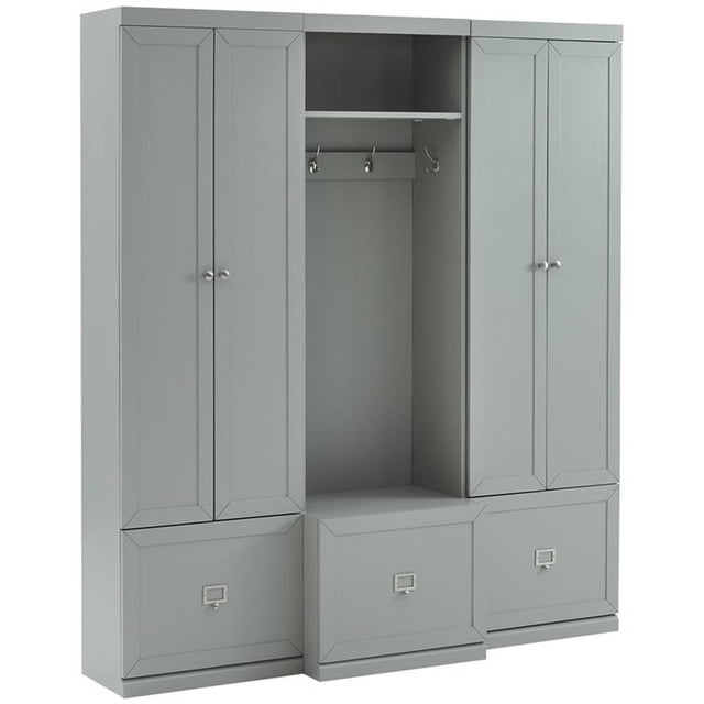 Crosley Furniture Harper Ensemble de Rangement Moderne en Bois pour Entrée, 3 Pcs, Gris