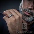 thumbnail image 4 of Titanium Men's 1Ct Wedding Band Engagement Ring 9 large Princess Cut Cubic Zirconia, 4 of 6