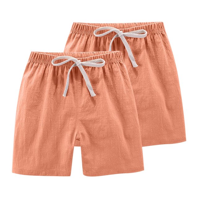 RXIRUCGD 2025 Summer Clothes for Kids 2PC Children's Summer Solid Casual Sports Shorts With Drawstring For Kids