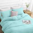 thumbnail image 3 of Duvet Cover Queen -Piece Prewashed Ultra Soft Queen Bedding Set - Features Zipper Closure and Corner Ties Includes Duvet Cover x Pillowcases No Comforter, 3 of 7